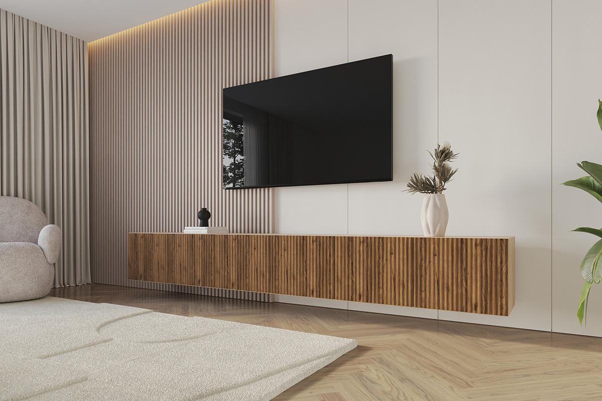 LOWBOARD NOA-2-W 3x100x40x40 cm - Artisan / Katania - Eiche Wotan, Holzwerkstoff (300/40/40cm) - ALTDECOR