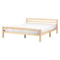 BETT mit Lattenrost 140/200 Kiefernholz Hellbraun Echallon - Hellbraun/Braun, Holz (140/200cm) - Beliani