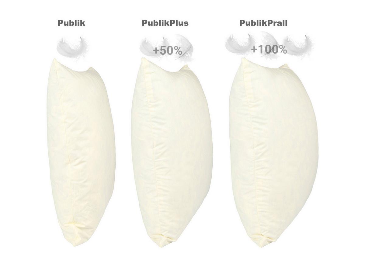 NACKENROLLE Publik Federfüllung 15/40 cm - Creme, Textil (15/40cm) - beties Heimtextil