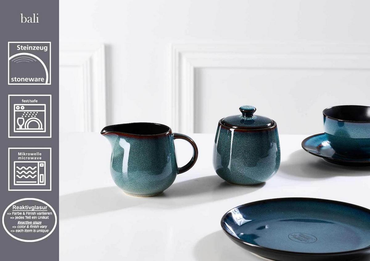 MILCH- & ZUCKER-SET Bali blau 2-tlg. - Blau, Keramik (1/2cm) - Ritzenhoff Breker