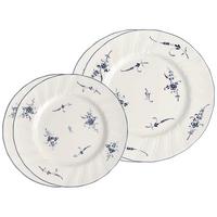 TELLER-SET Vieux Luxembourg weiß-blau 4-tlg. - Blau/Weiß, Keramik (2/2/2cm) - Villeroy & Boch