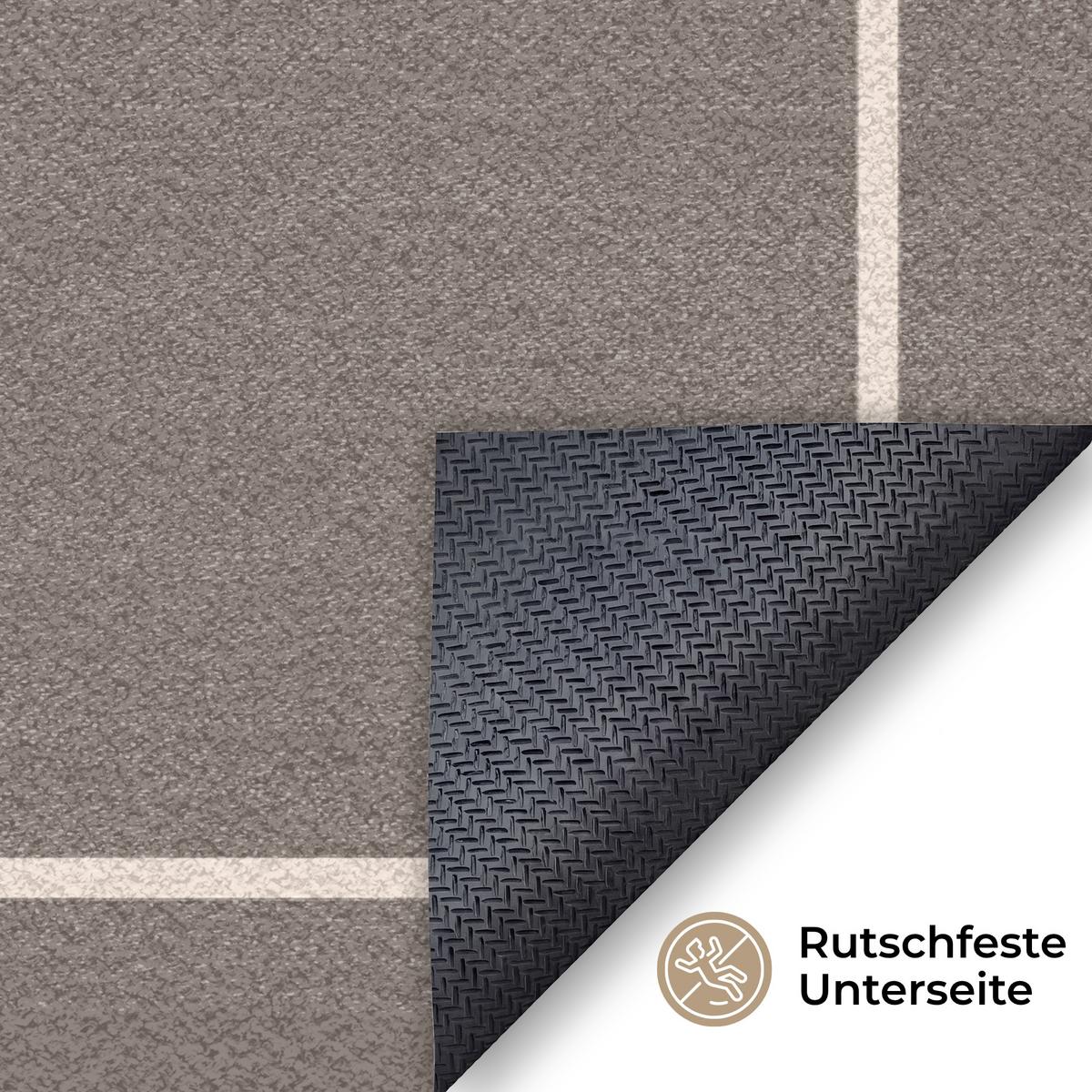 FUSSMATTE Willkommen - Braun Schmutzfänger 120x80 cm - Taupe, Kunststoff (120/0.4cm) - MuchoWow