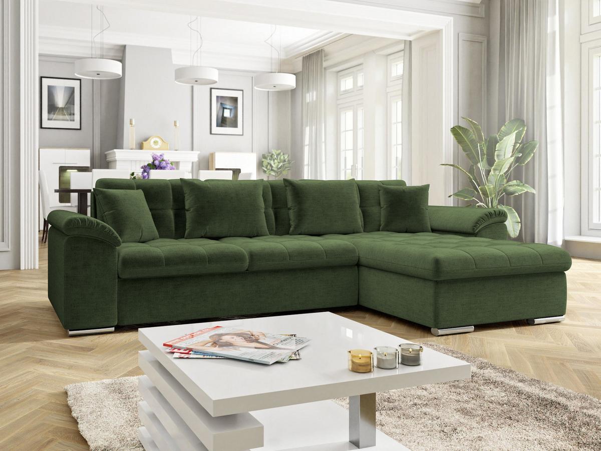 ECKSOFA Diana, Seite: Rechts - Grün, Holz/Textil (280/160cm) - MIRJAN24