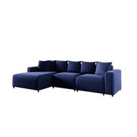 ECKSOFA Megan In Salvador - Dunkelblau, Holzwerkstoff/Textil (331/165cm) - Fun Möbel
