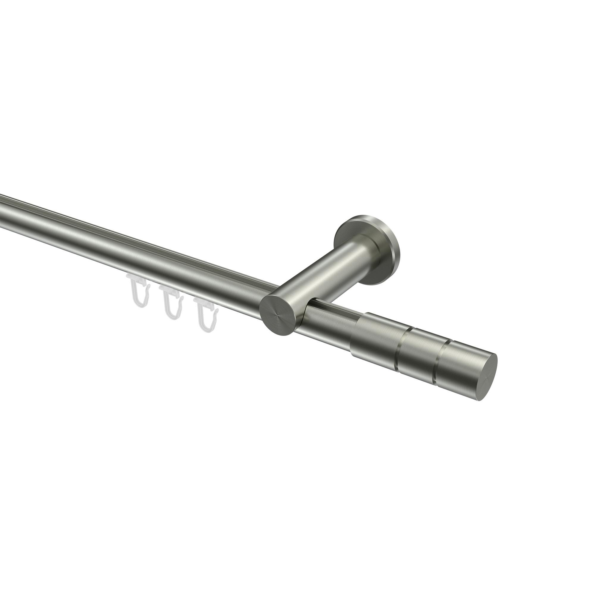 GARDINENSTANGE INNENLAUF Platon Elanto 140 cm, 1-läufig, 20 mm Ø Edelstahl-Optik - Edelstahlfarben, Metall (140cm) - INTERDECO