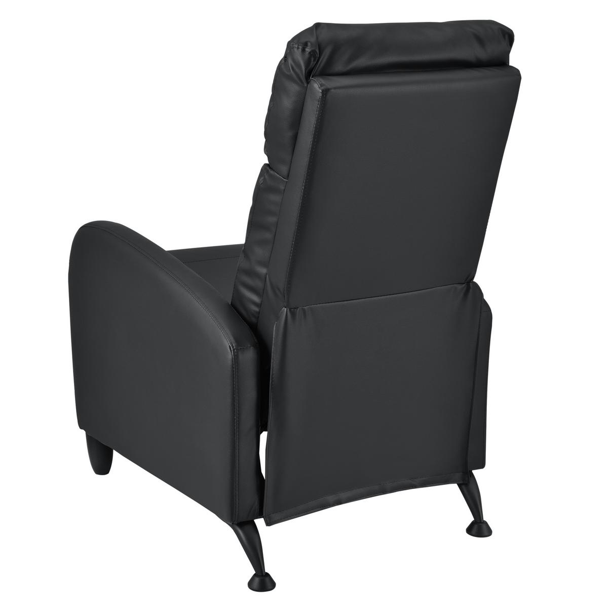 POLSTERSESSEL Bregenz Kunstleder Schwarz - Schwarz, Textil (60/102/92cm) - [en.casa]