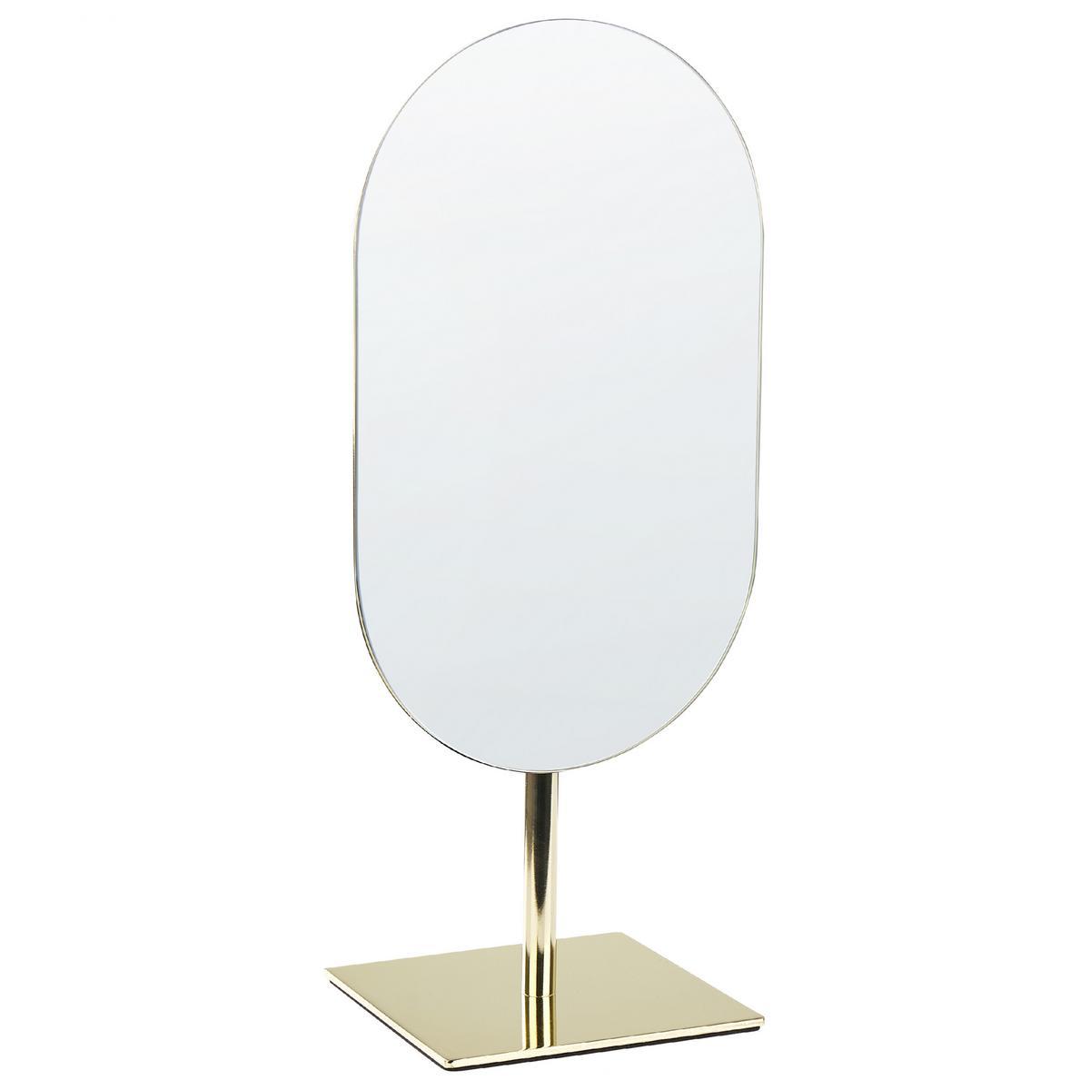 KOSMETIKSPIEGEL 16/37cmGoldCANTAL Cantal - Goldfarben, Metall (43/13/21cm) - Beliani