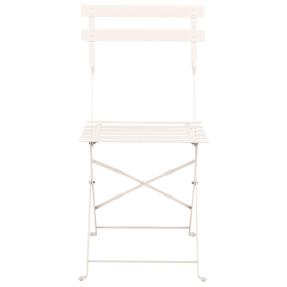 BISTRO-SET Metall Cremeweiß Fiori - Weiß, Metall - Beliani
