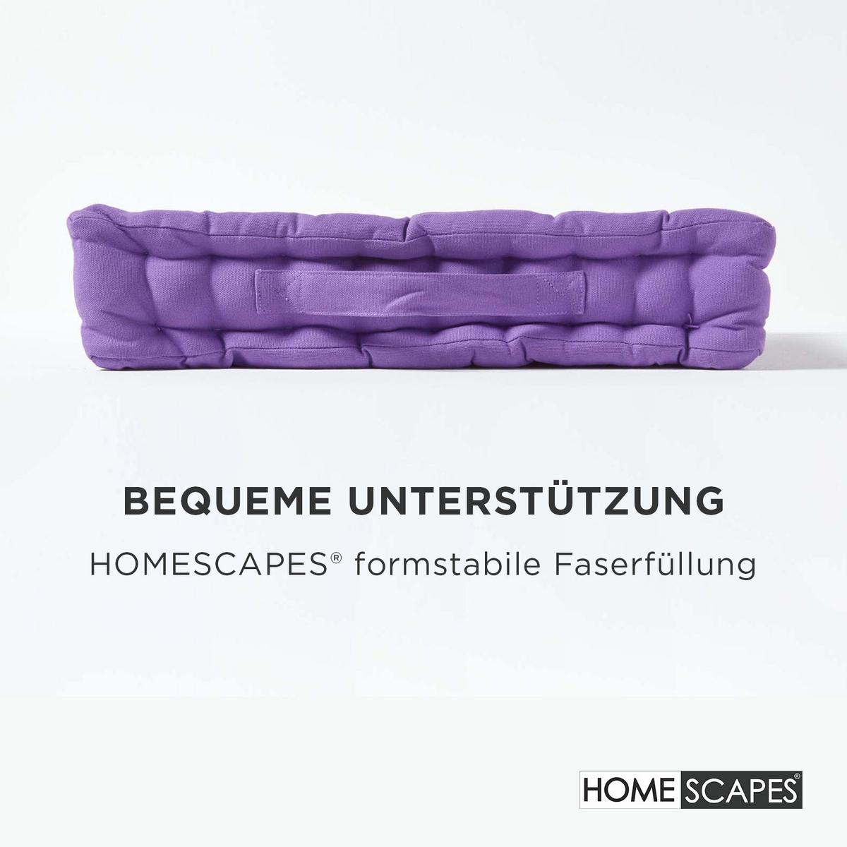 SITZKISSEN lila 40/40/8 cm – Bodenkissen unifarben - Lila, Textil (40/40/8cm) - Homescapes