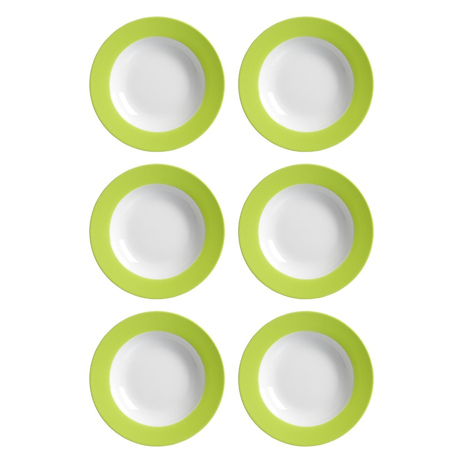 SUPPENTELLER Doppio Grün ø 22 cm 6er Set - Grün, Keramik (22cm) - Ritzenhoff Breker