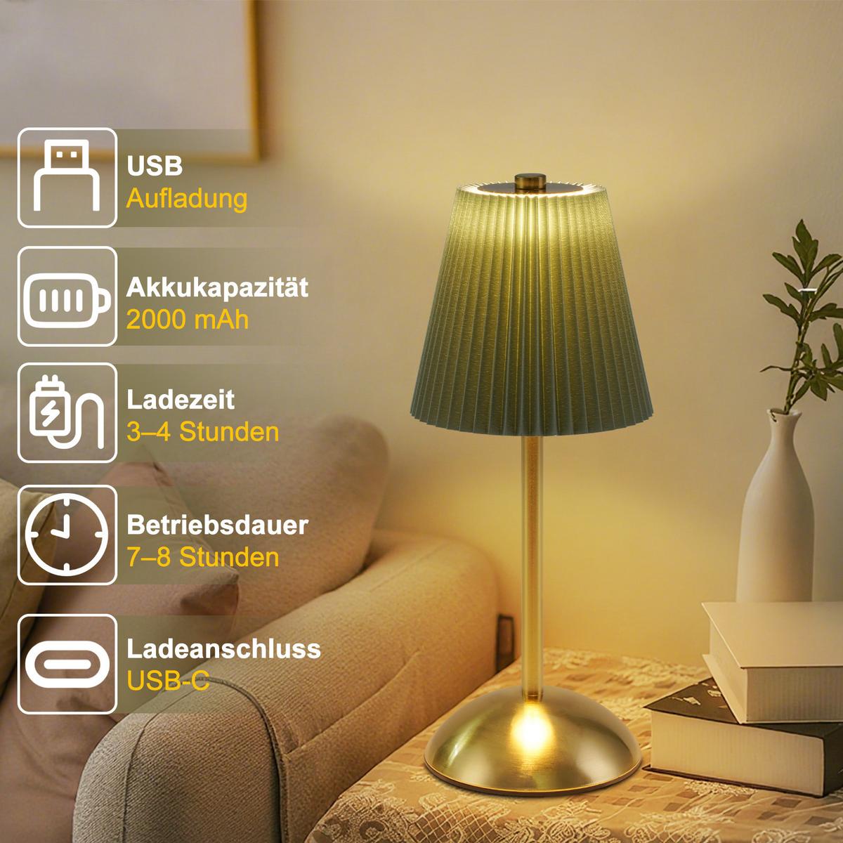 LED TISCHLAMPE Photonix 11.5/11.5/30 - Grün, Metall (11.5/11.5/30cm) - ZMH