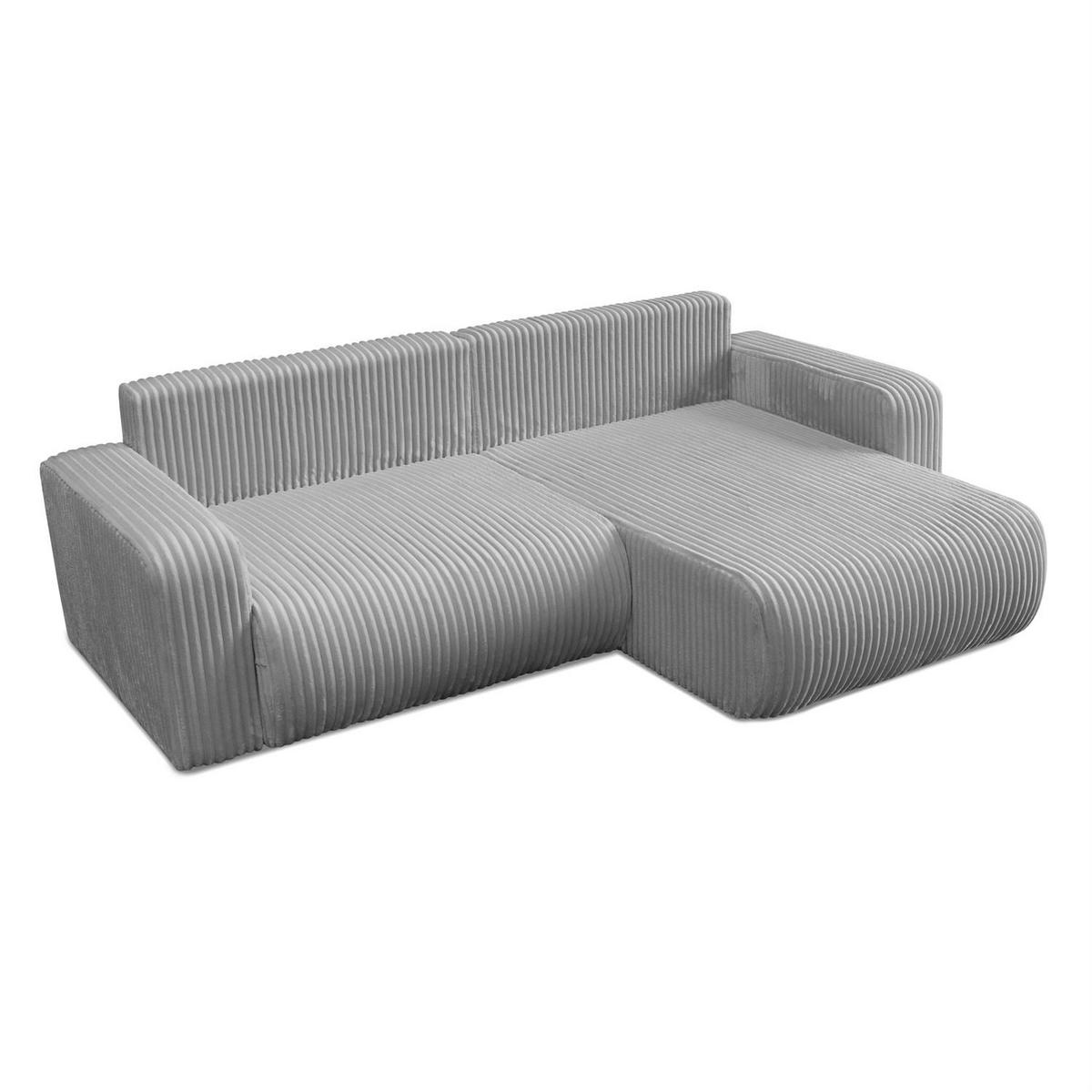 ECKSOFA MOVE mit Schlaffunktion und Bettkasten, Tilia 86 - Hellgrau, Textil (247/143cm) - Lookway