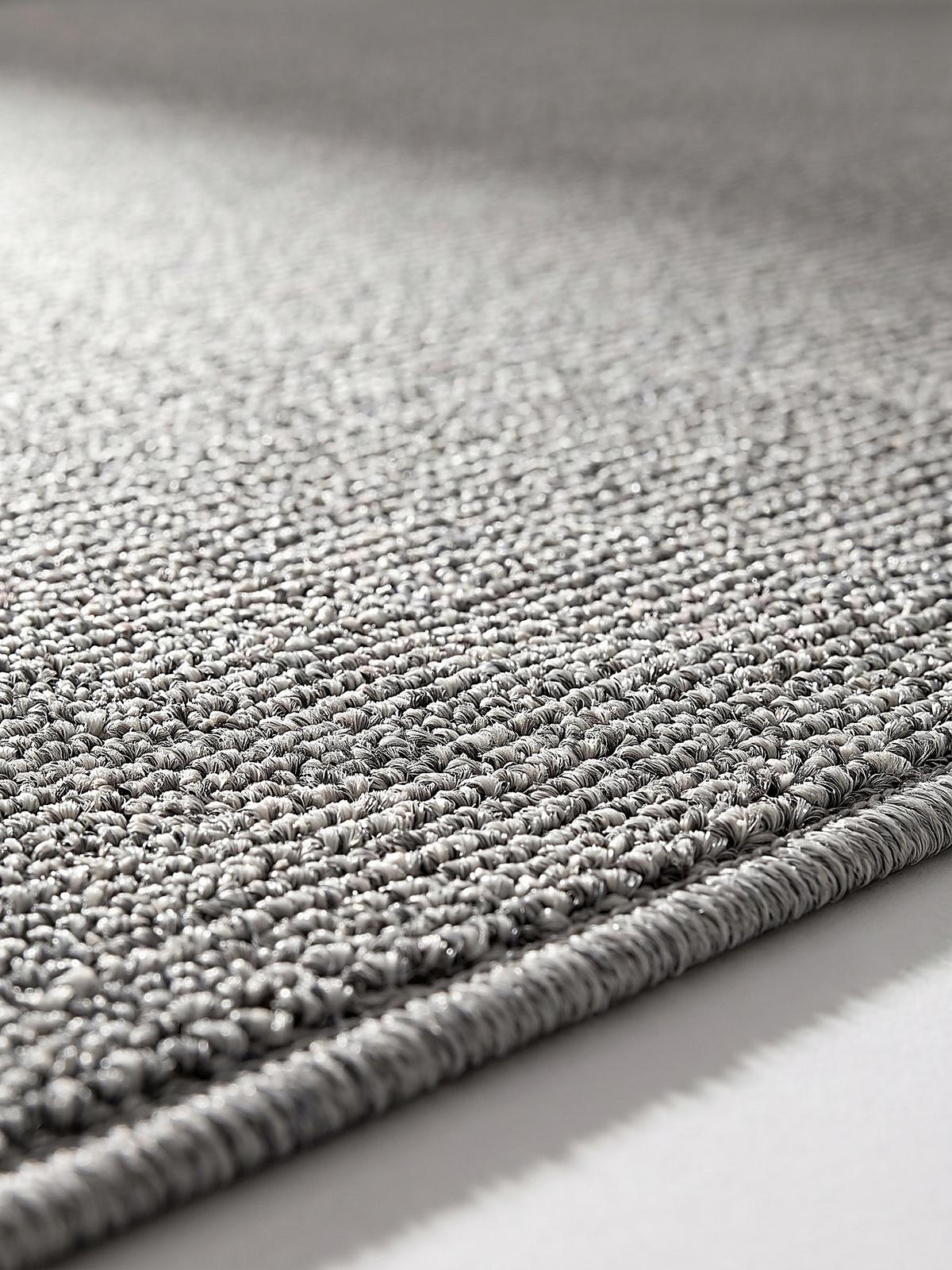 TEPPICH Niederflor Uni COLFOSCO Polypropylen Beige 133 x 133 cm - Grau, Textil (133/170cm) - KADIMA DESIGN