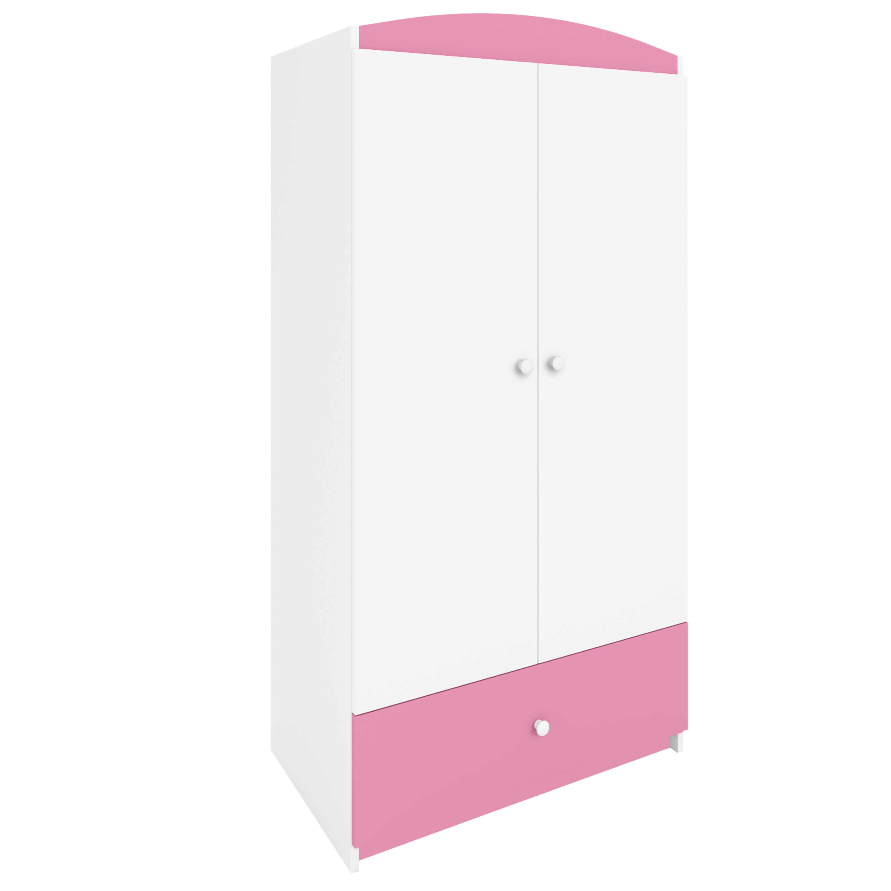 KINDERKLEIDERSCHRANK Basic - Hellrosa, Holzwerkstoff (90/175/52cm) - RAUMHIRSCH FURNITURE