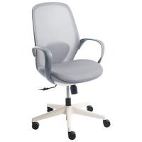 BÜROSTUHL Grau Foama - Dunkelgrau/Schwarz, Textil (70/94/70cm) - Beliani