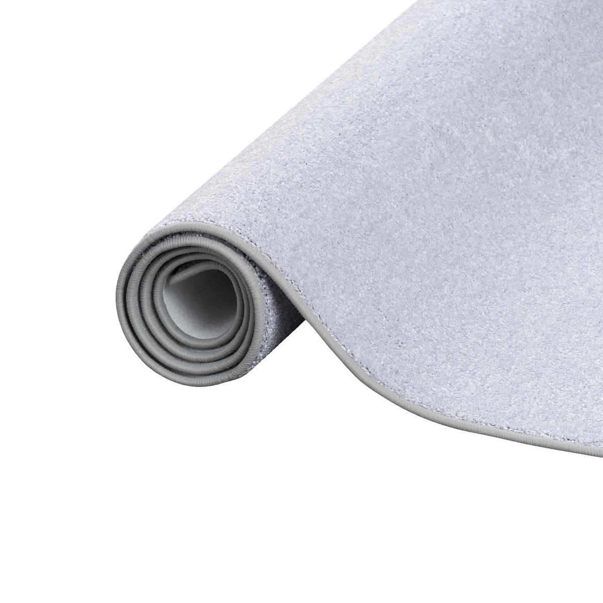 LUXUS SOFT VELOURS TEPPICH SHINE - Silberfarben, Textil (140/200cm) - Snapstyle