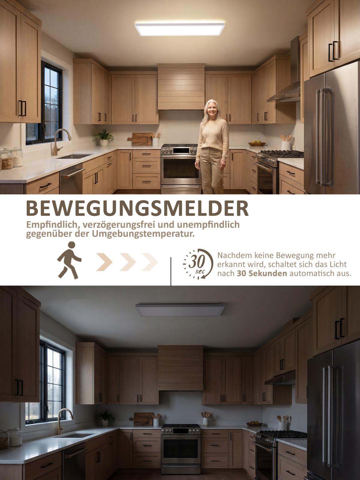 LED DECKENLEUCHTE Morvyn 58/20/3 cm - Weiß, Kunststoff (58/20/3cm) - ZMH