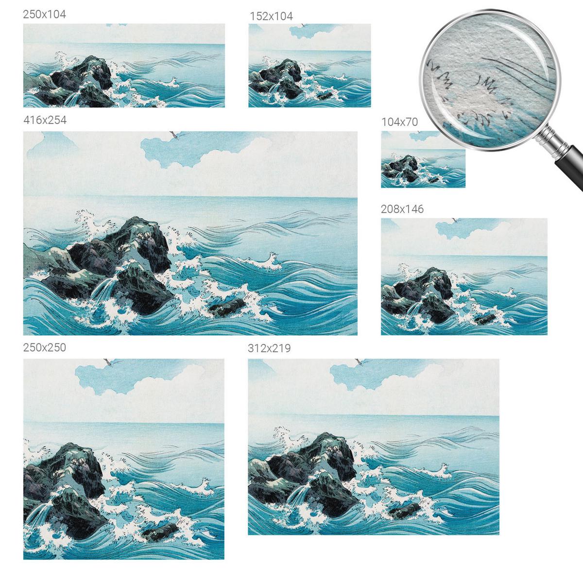 FOTOTAPETE 416x254 cm - Meeresszene - Blau, Textil (416/254cm) - Wallfluent