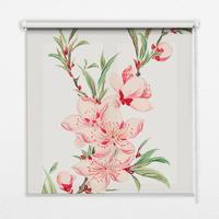 INNENROLLO - Fensterrollo - Rollo - 90x180 cm - Rosa Blume - Grau, Kunststoff (90/180/0.5cm) - TULUP