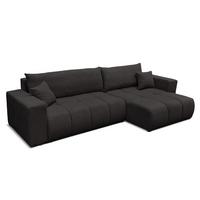 ECKSOFA Anabel Max Mit Schlaffunktion - Schwarz, Holzwerkstoff/Textil (145/278cm) - Fun Möbel