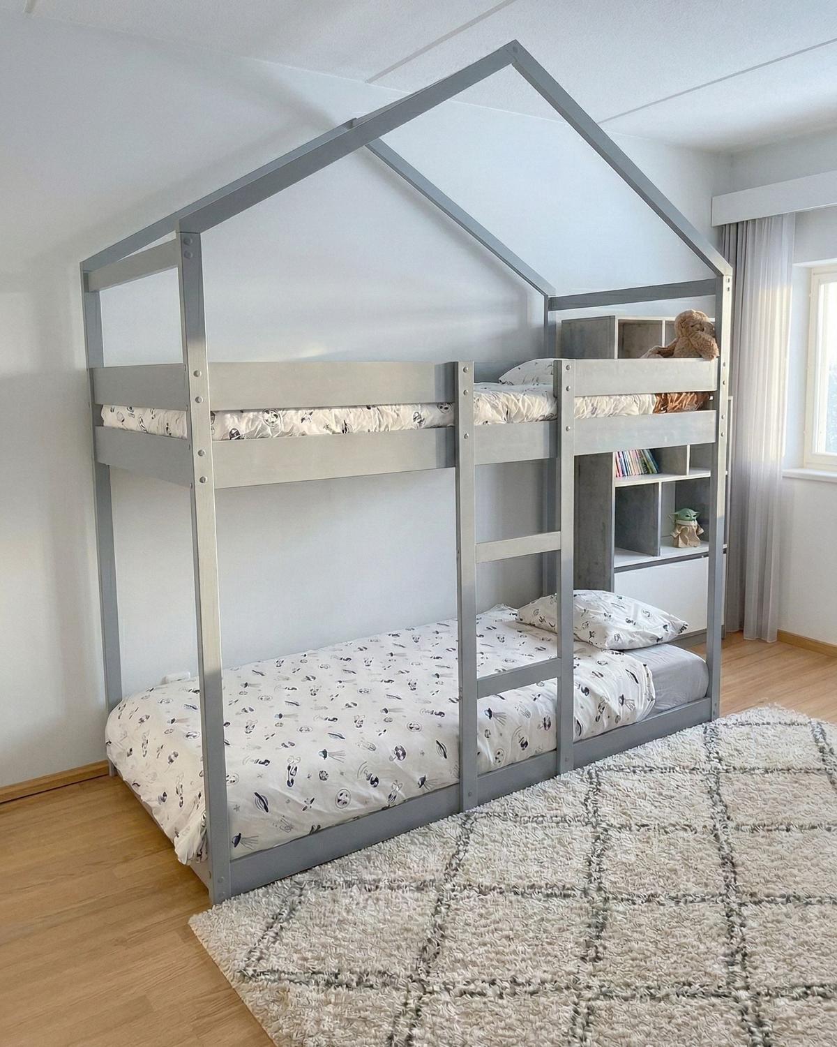 HOCHBETT 90x200 cm Grau Labatut - Grau, Holz (90/200cm) - Beliani