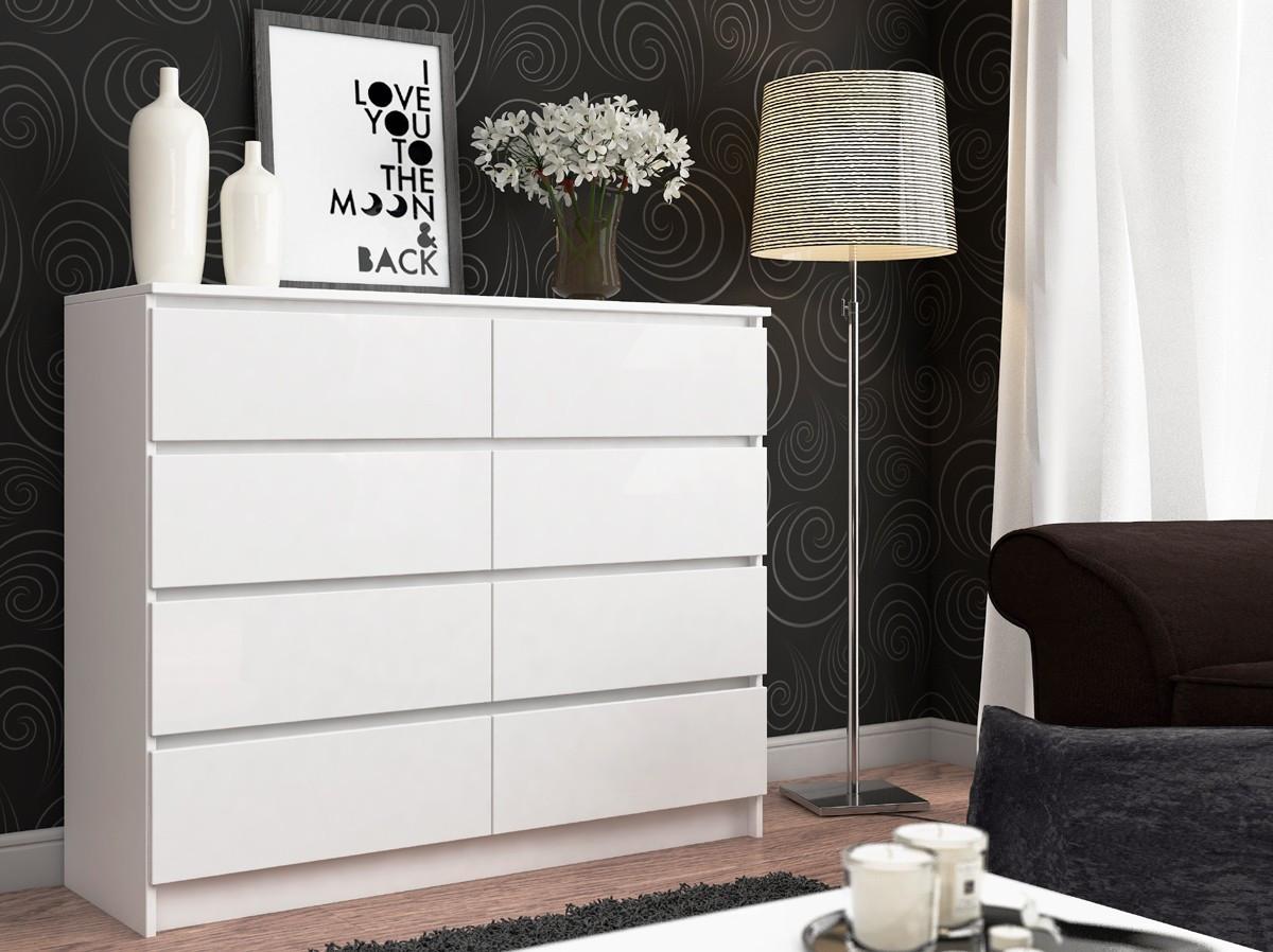 KOMMODE Weiß 99/138/40 - Weiß, Holzwerkstoff (138/99/40cm) - RAUMHIRSCH FURNITURE