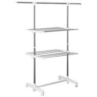 WÄSCHESTÄNDER Kunststoff Edelstahl Weiß - Weiß, Kunststoff (55/154/136.5cm) - HOMCOM