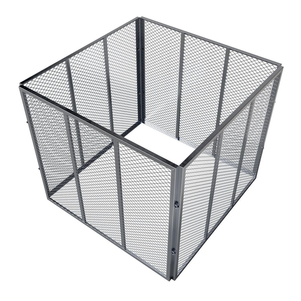 KOMPOSTER Metall silber 800L - Silberfarben, Metall (100/80/100cm) - Juskys