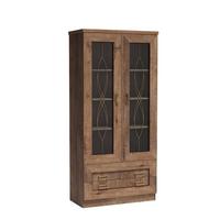 VITRINE UDINE 190 / 90 cm in Eichefarben - Eichefarben, Holzwerkstoff (90/190/40cm) - MASSENO