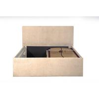 POLSTERBETT Gent Beige 140 x 200 x 40 cm Stauraum Mit hochwertiger Matratze H2 (bis 100 kg) und Lattenrost - Beige, Holz (140/200cm) - Halmon Schlafkomfort Betten 