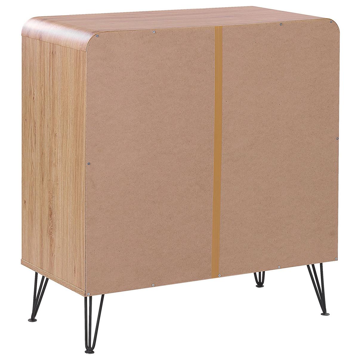 SIDEBOARD Hellbraun Kyle - Braun, Holzwerkstoff (80/87/40cm) - Beliani