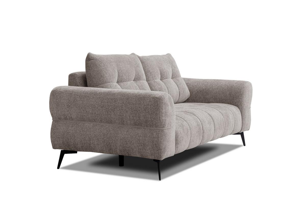 SOFA SALVINI 3-Sitzer, dunkelbeige - Beige, Holz/Textil (237/88/99cm) - Wozimo