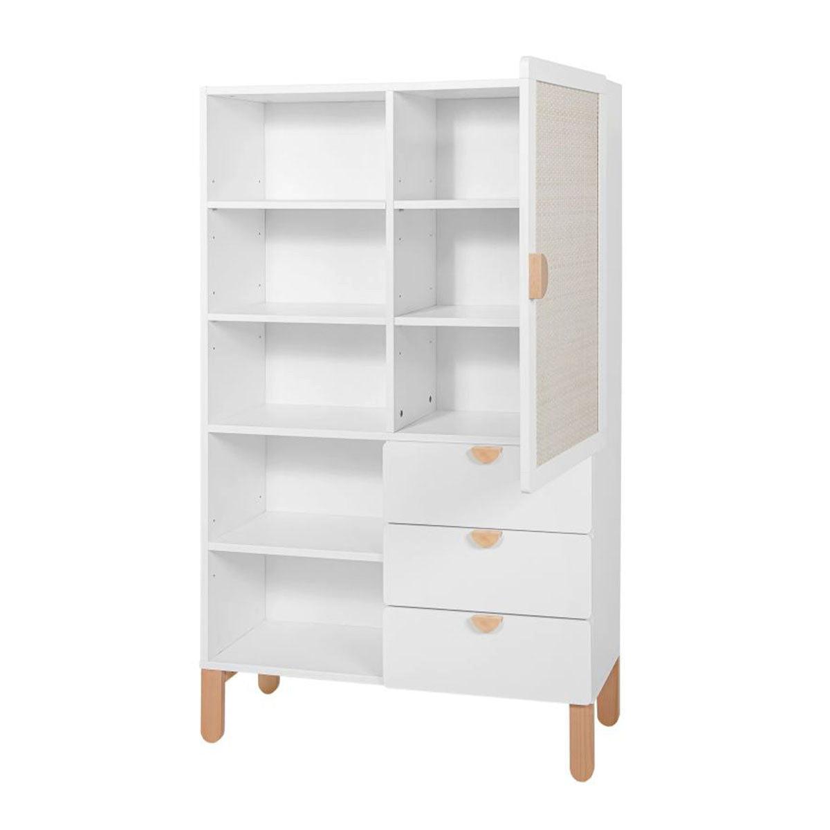 BÜCHERREGAL Laurie Weiß und Holz - Weiß, Holzwerkstoff (90/150/32.5cm) - Petits-meubles