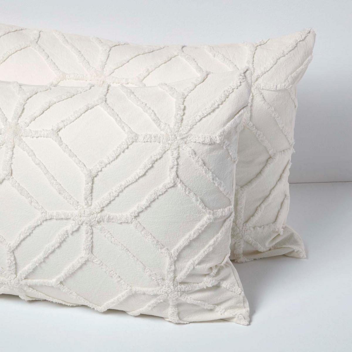 BETTWÄSCHE Perkal getuftet - Weiß, Textil (260/220cm) - Homescapes