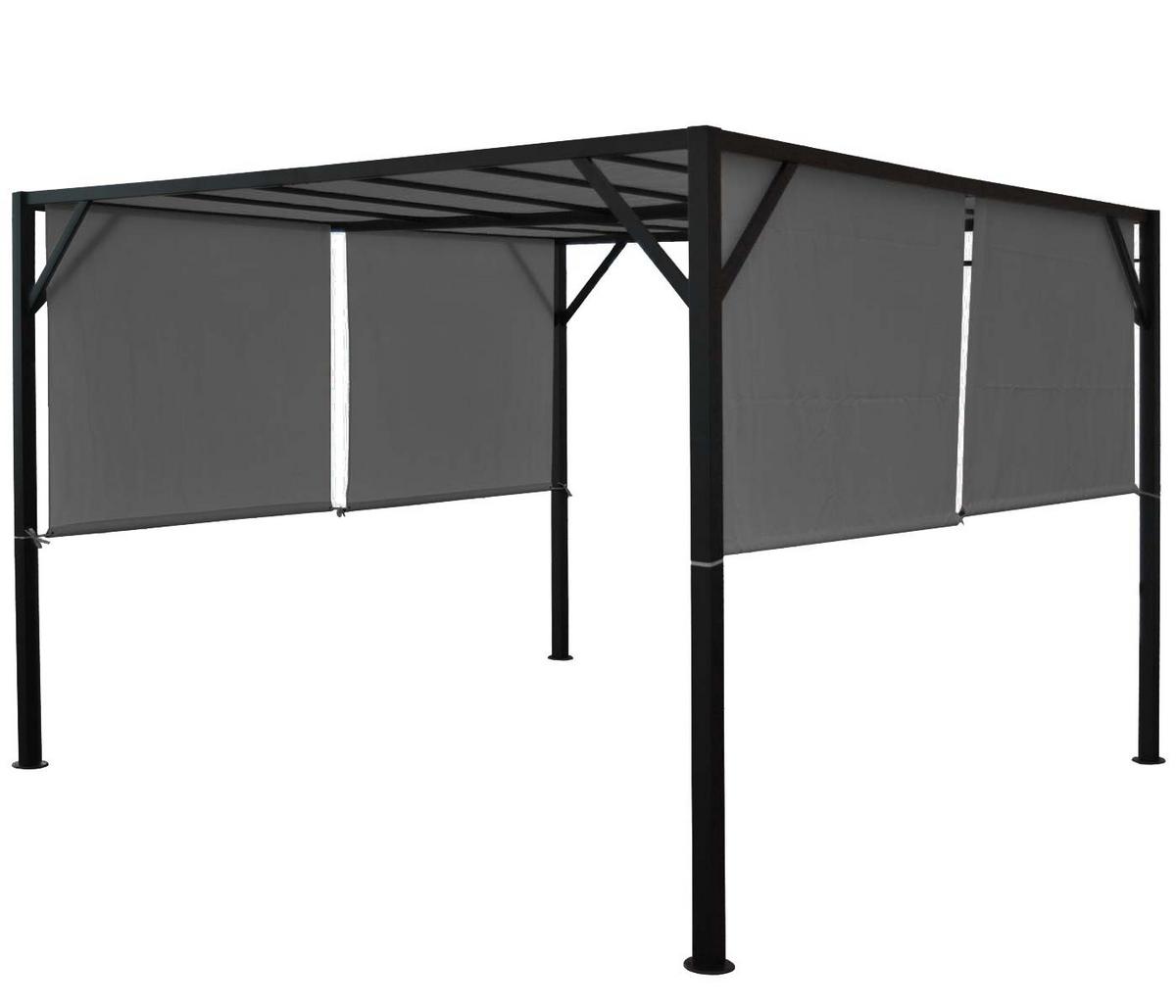 PERGOLA BEJA Grau - Grau, Metall (405/212/405cm) - MCW