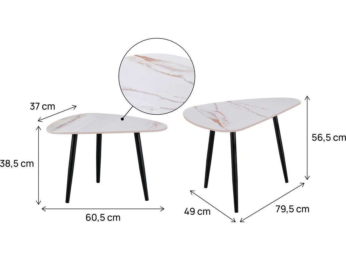 COUCHTISCH terra Weiß - Weiß, Keramik (49/79/56cm) - Habitat Garten