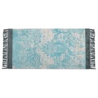 KURZFLOR-TEPPICH Akarsu 150/80 cm - Blau, Naturmaterialien (80/150cm) - Beliani