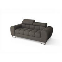 SOFA 2-sitzer Bastien In Stoff Aragon - Dunkelgrau, Holzwerkstoff/Textil (195/95/97cm) - Fun Möbel