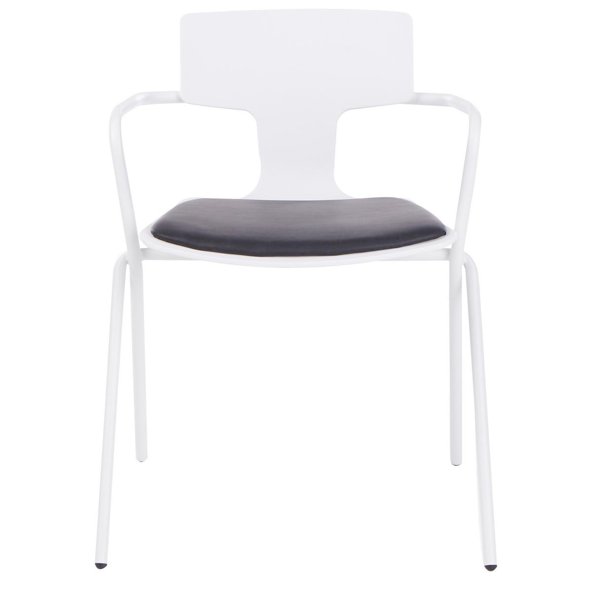 ESSZIMMERSTUHL 2er-Set Weiß Manson - Schwarz/Weiß, Kunststoff (54/70/50cm) - Beliani
