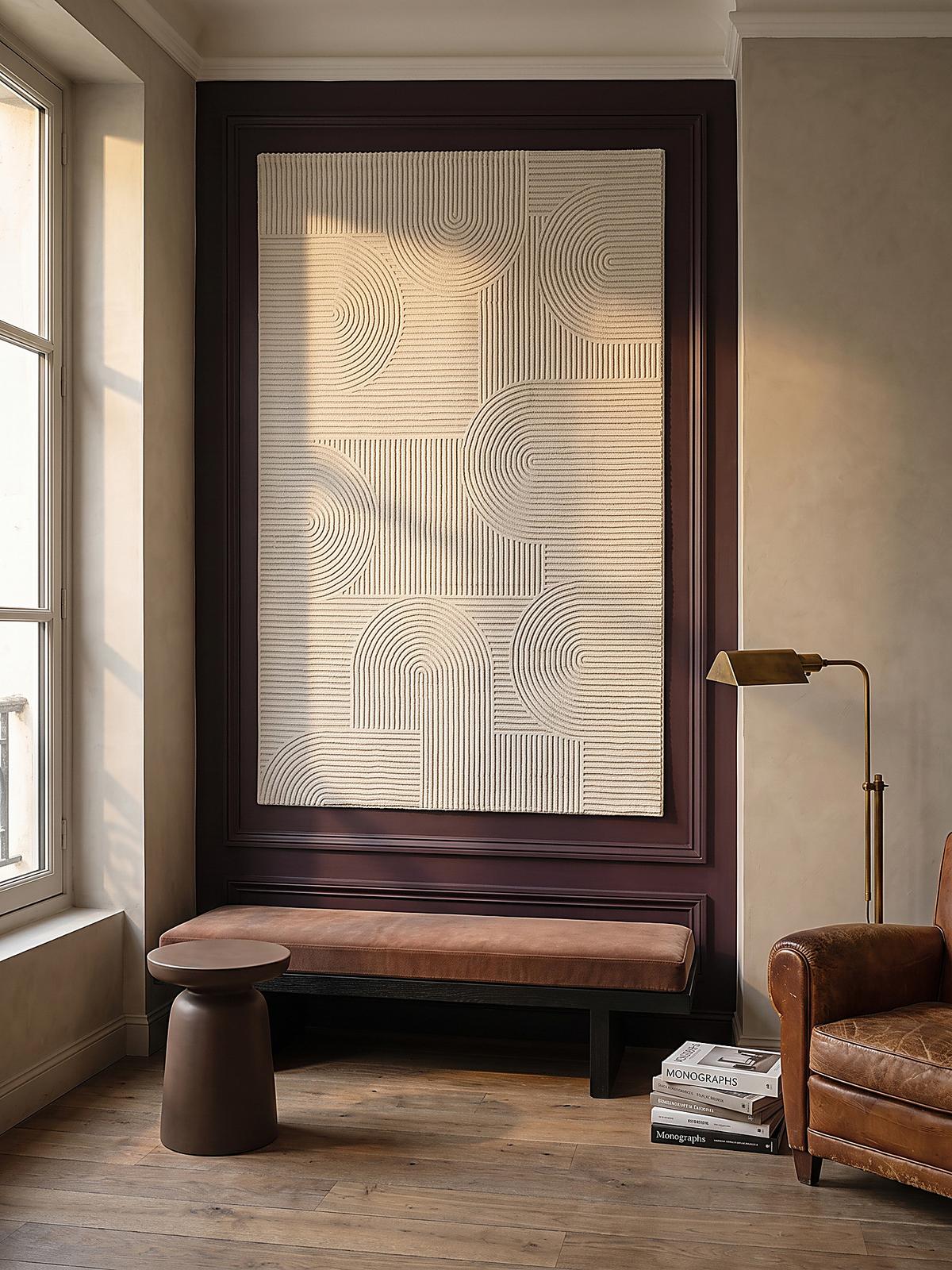 TEPPICH Kurzflor ERESMA Geometrisch Polyester Creme 80 x 150 cm - Creme, Textil (80/150cm) - KADIMA DESIGN