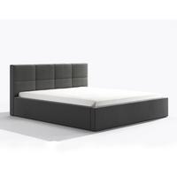 POLSTERBETT Monor 180/200 cm in Grau – mit Bettkasten und viel Komfort - Schwarz/Grau, Holz/Holzwerkstoff (180/200cm) - AX Living