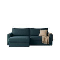 ECKSOFA Bendik In Faro - Dunkelblau, Holzwerkstoff/Textil (224/140cm) - Fun Möbel