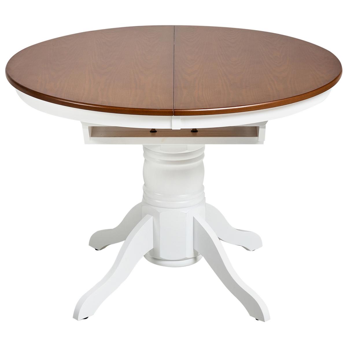 ESSTISCH ausziehbar Braune Esche 106-150/106 cm Holz Akron - Braun, Holz (106/106/74cm) - Beliani