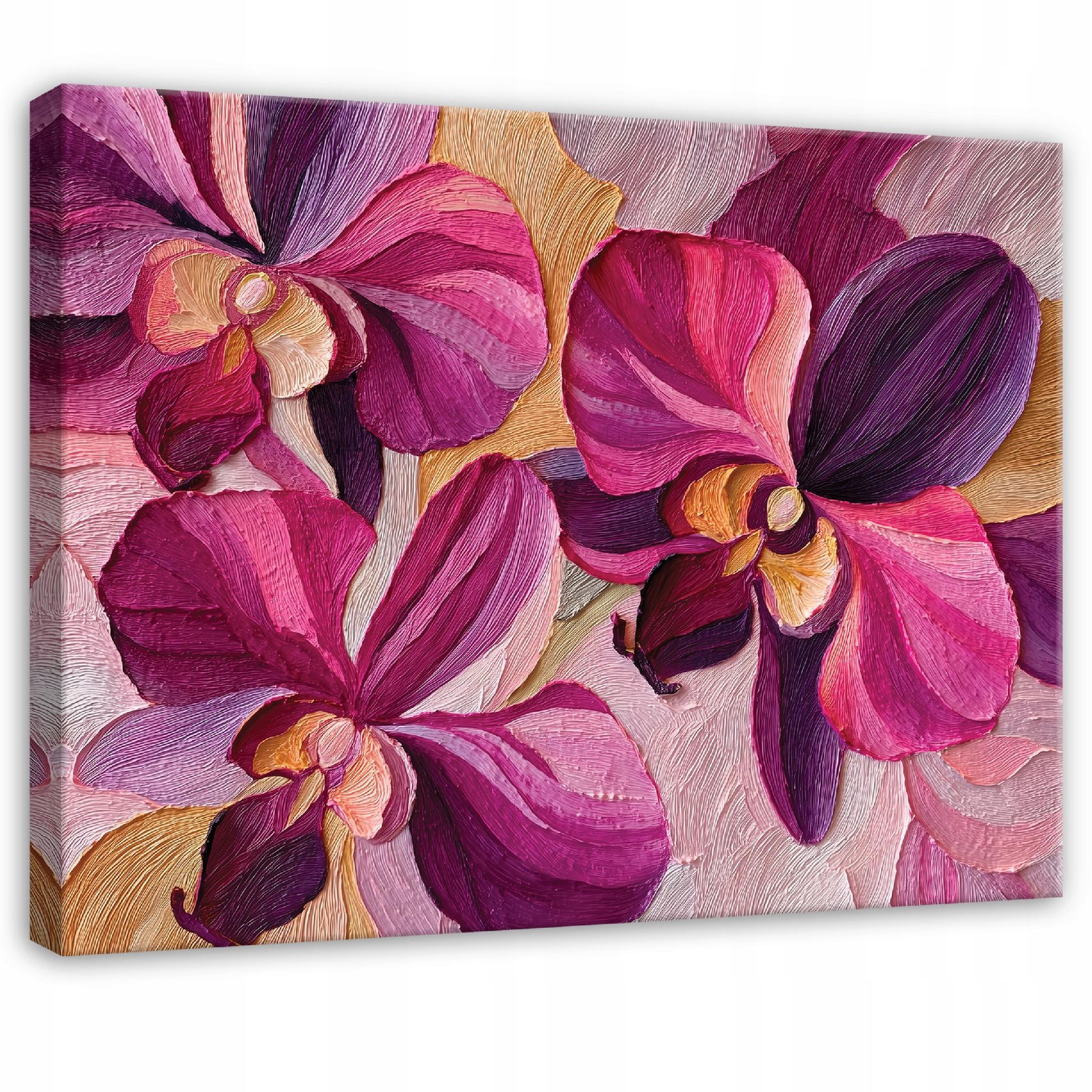 LEINWANDBILD Blumen Abstrakt Rosa 120x80 cm - Multicolor, Holzwerkstoff (120/80cm) - Wallarena