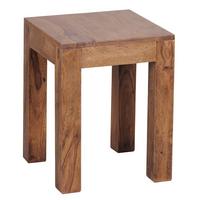 BEISTELLTISCH Massivholz Landhausstil Design MUMBAI, Dunkelbraun 35x35x45 cm - Braun, Holz (35/35/45cm) - KADIMA DESIGN