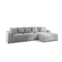 ECKSOFA Megan In Poso - Hellgrau, Holzwerkstoff/Textil (331/165cm) - Fun Möbel