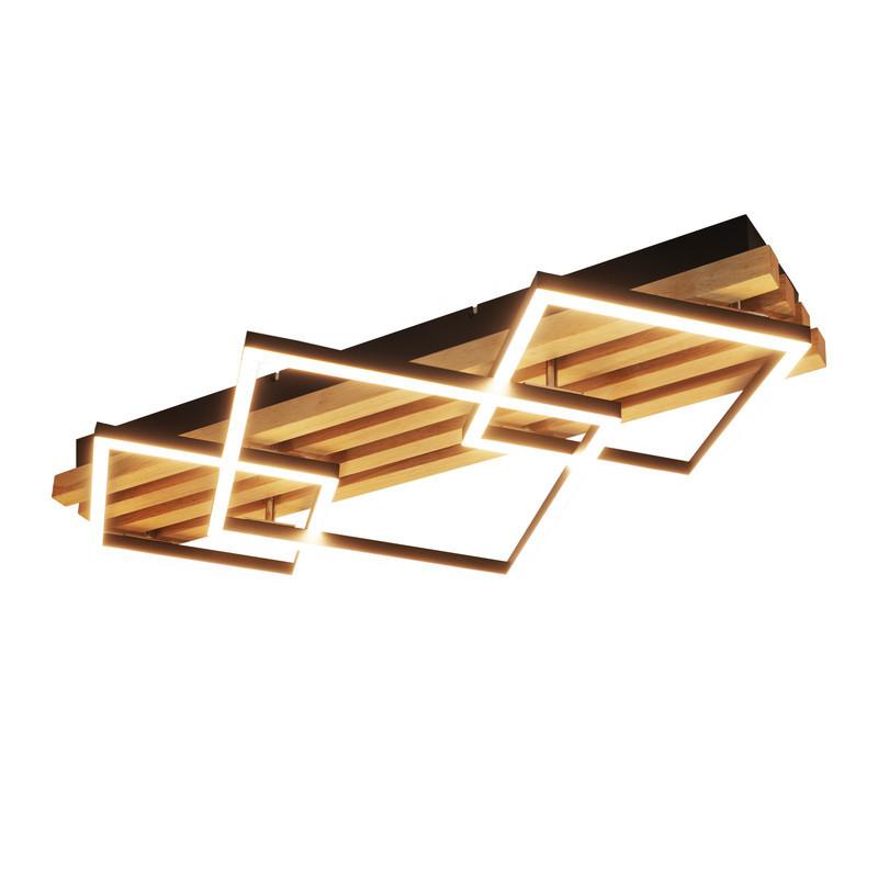 LED-DECKENLEUCHTE Elisabeth II 8.8/71.6/41.6cm - Eschefarben, Holz (8.8/71.6/41.6cm) - Nettlife