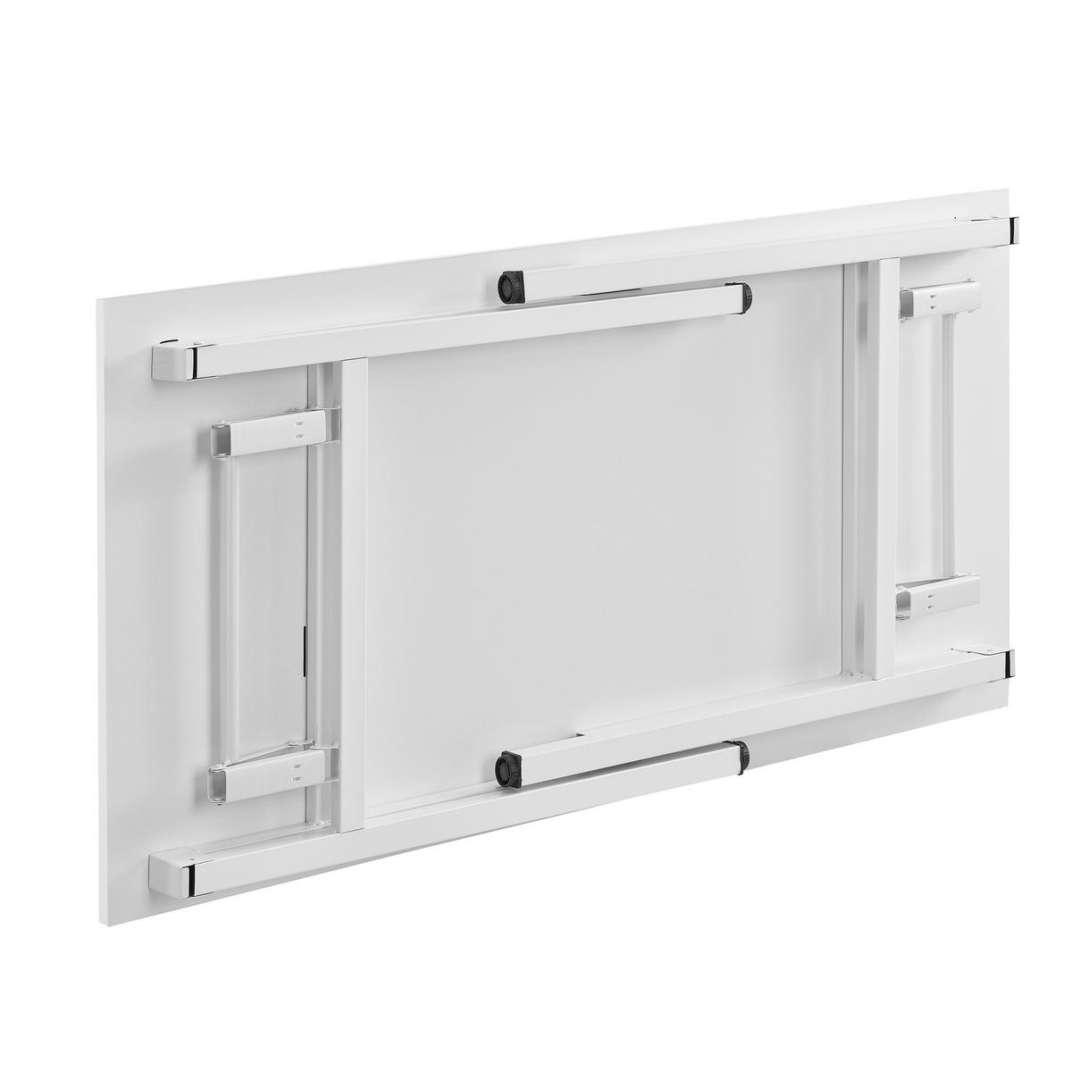 KLAPPTISCH - Weiß, Holzwerkstoff/Metall (60/120/76.4cm) - [neu.haus]