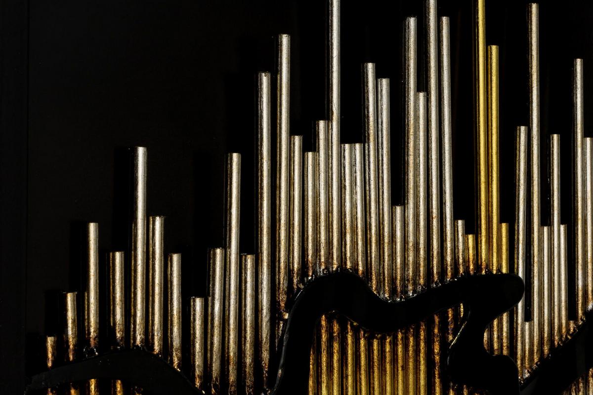 METALLBILD Gold 120/60 cm - Silberfarben/Goldfarben, Metall (7.95/60cm) - KUNSTLOFT