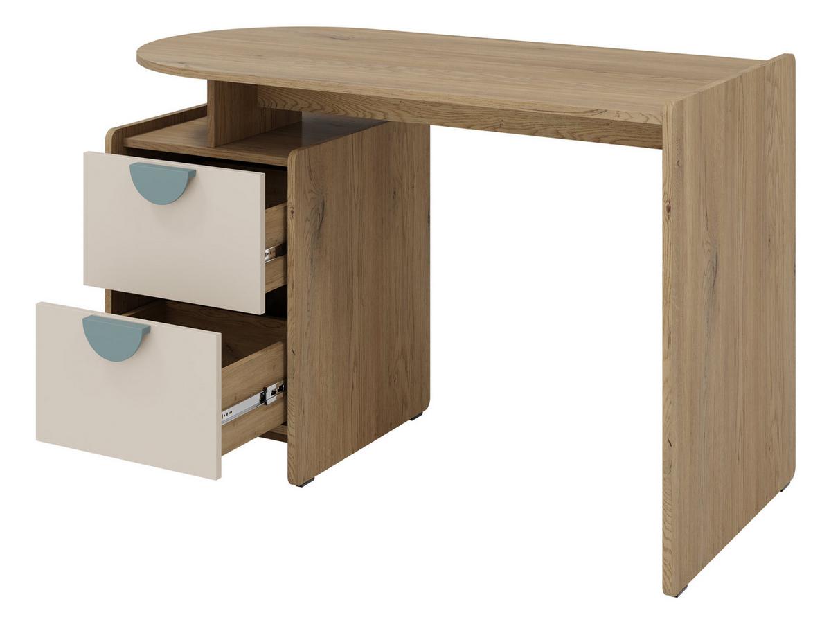 KINDERSCHREIBTISCH Lexi 2S 12 L / P - Blau/Eichefarben, Holzwerkstoff/Kunststoff (121/78/60cm) - MIRJAN24
